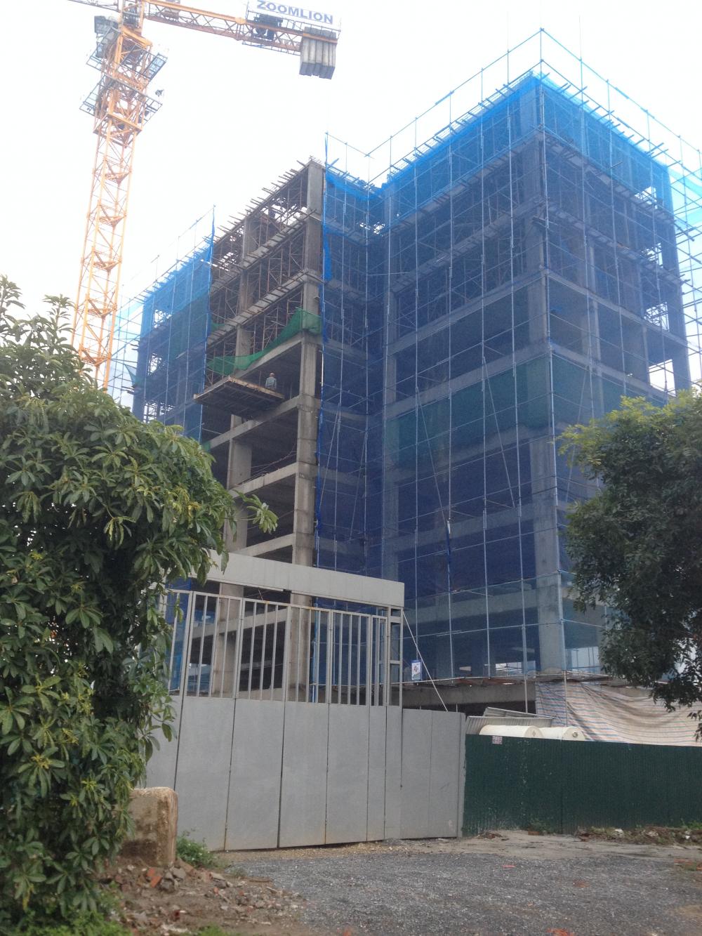 Dự án đã hoàn thiện xong phần thô block 9 tầng