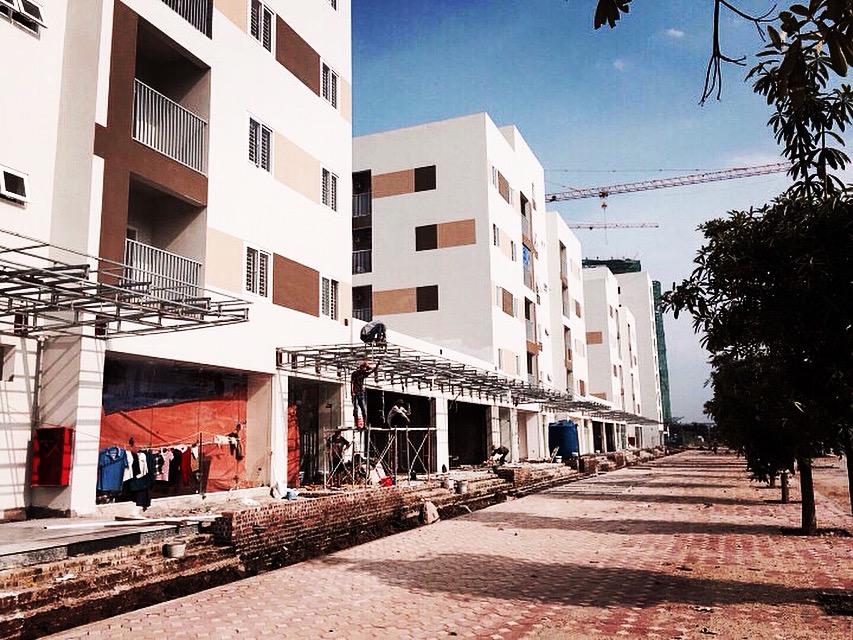 Dự án đang hoàn thiện nốt mặt ngoài