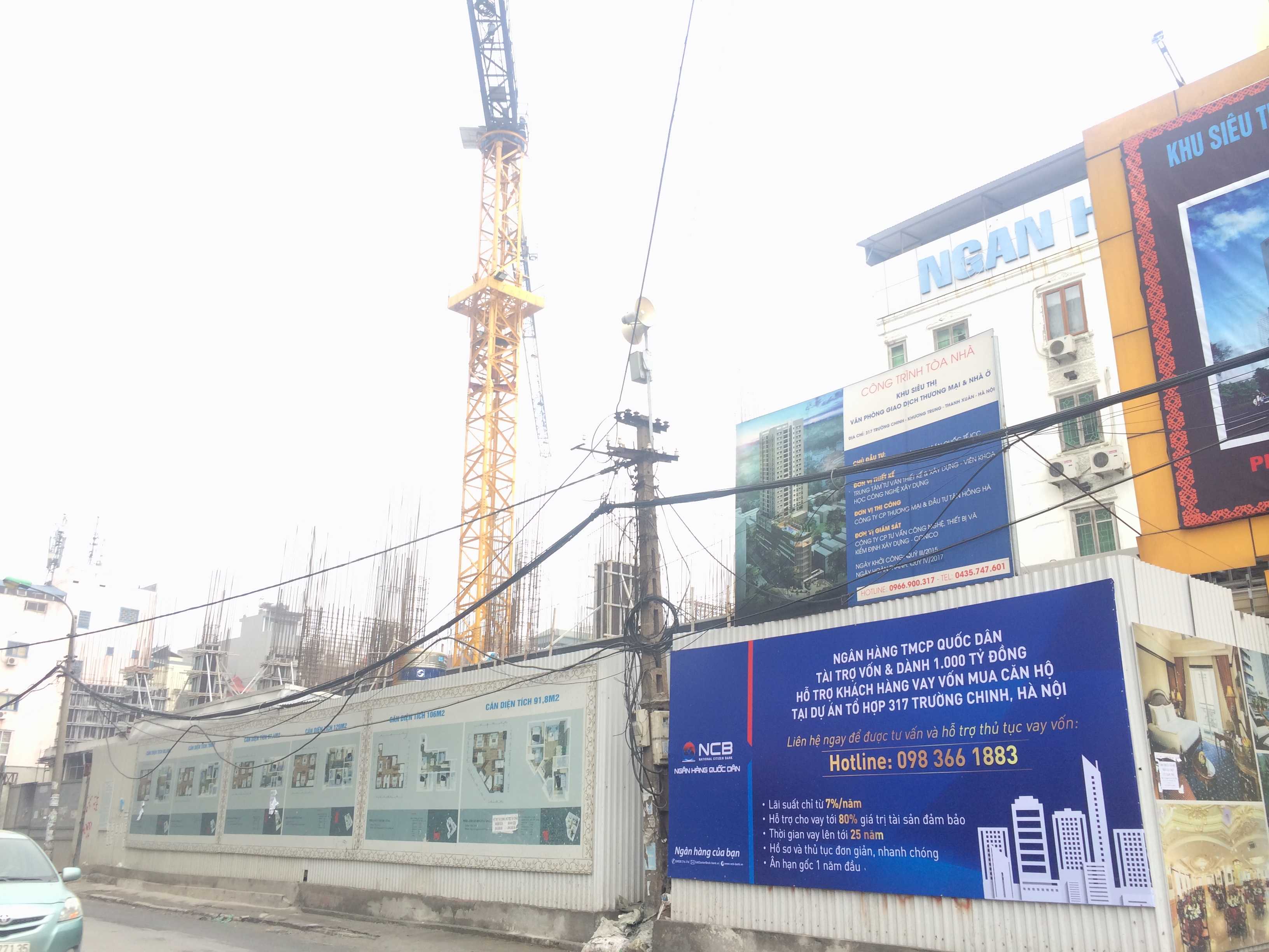 Dự án đang thi công tới mặt sàn tầng 2