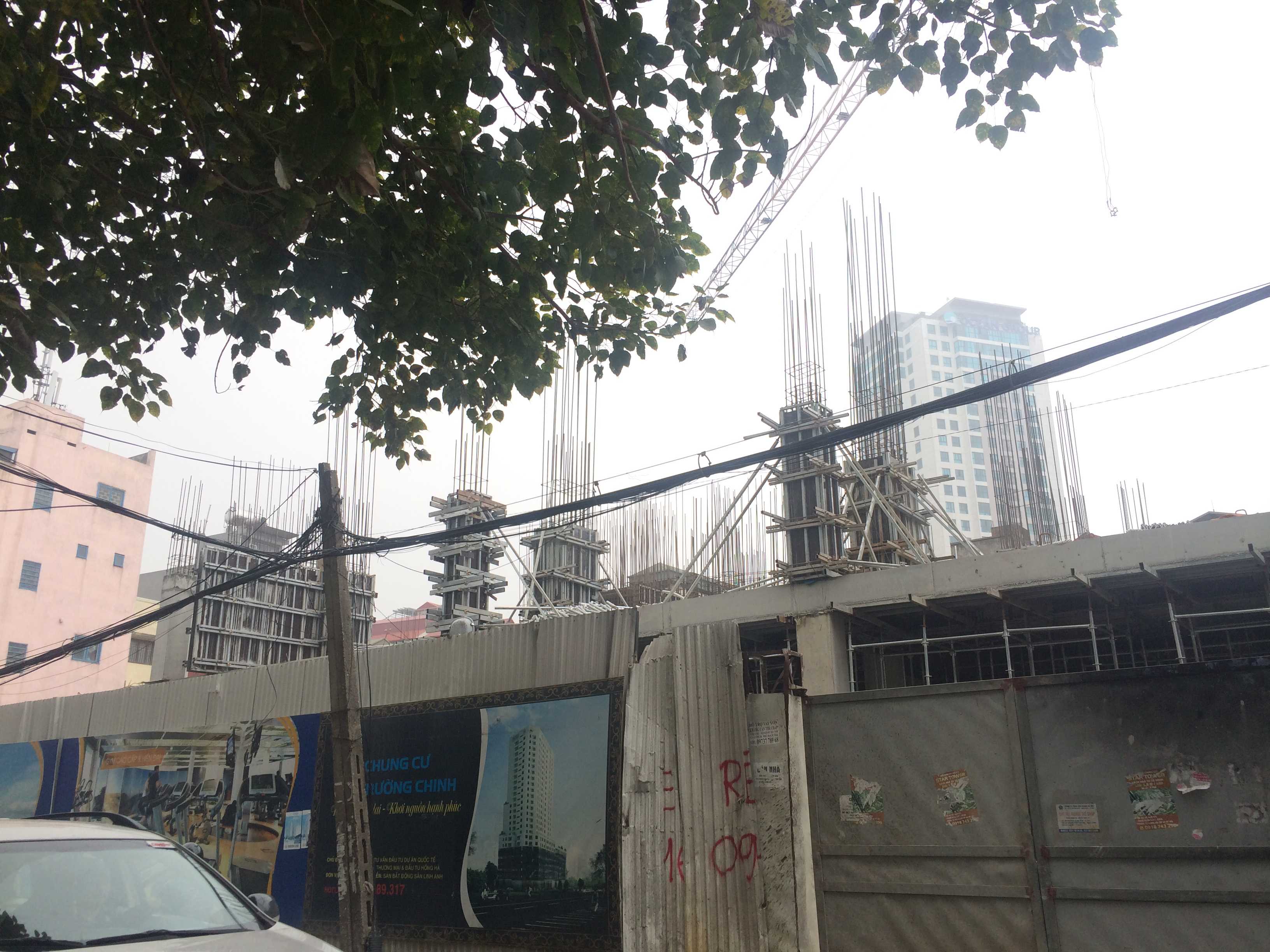 Dự án đang thi công tới mặt sàn tầng 2