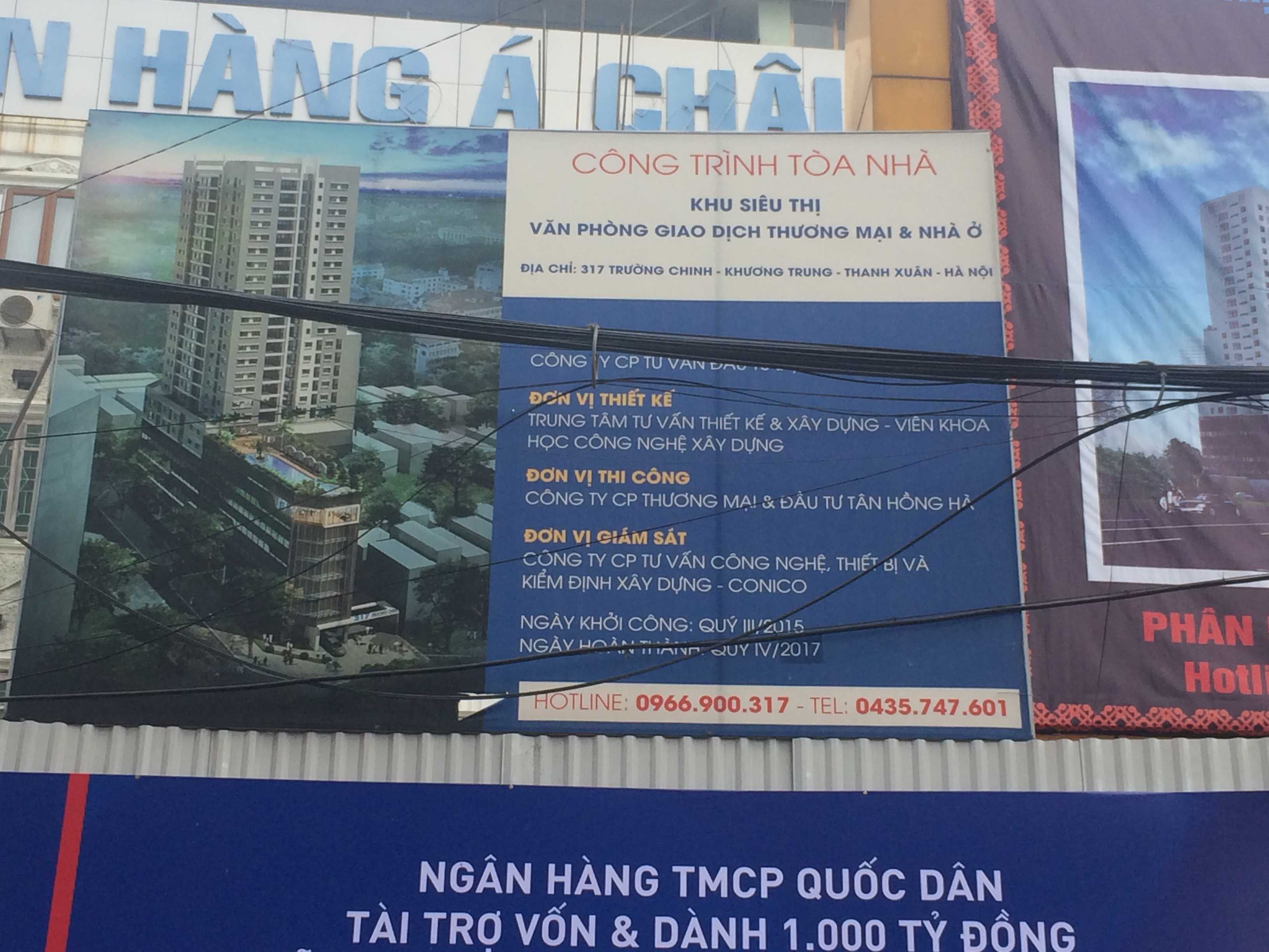 Dự án đang thi công tới mặt sàn tầng 2