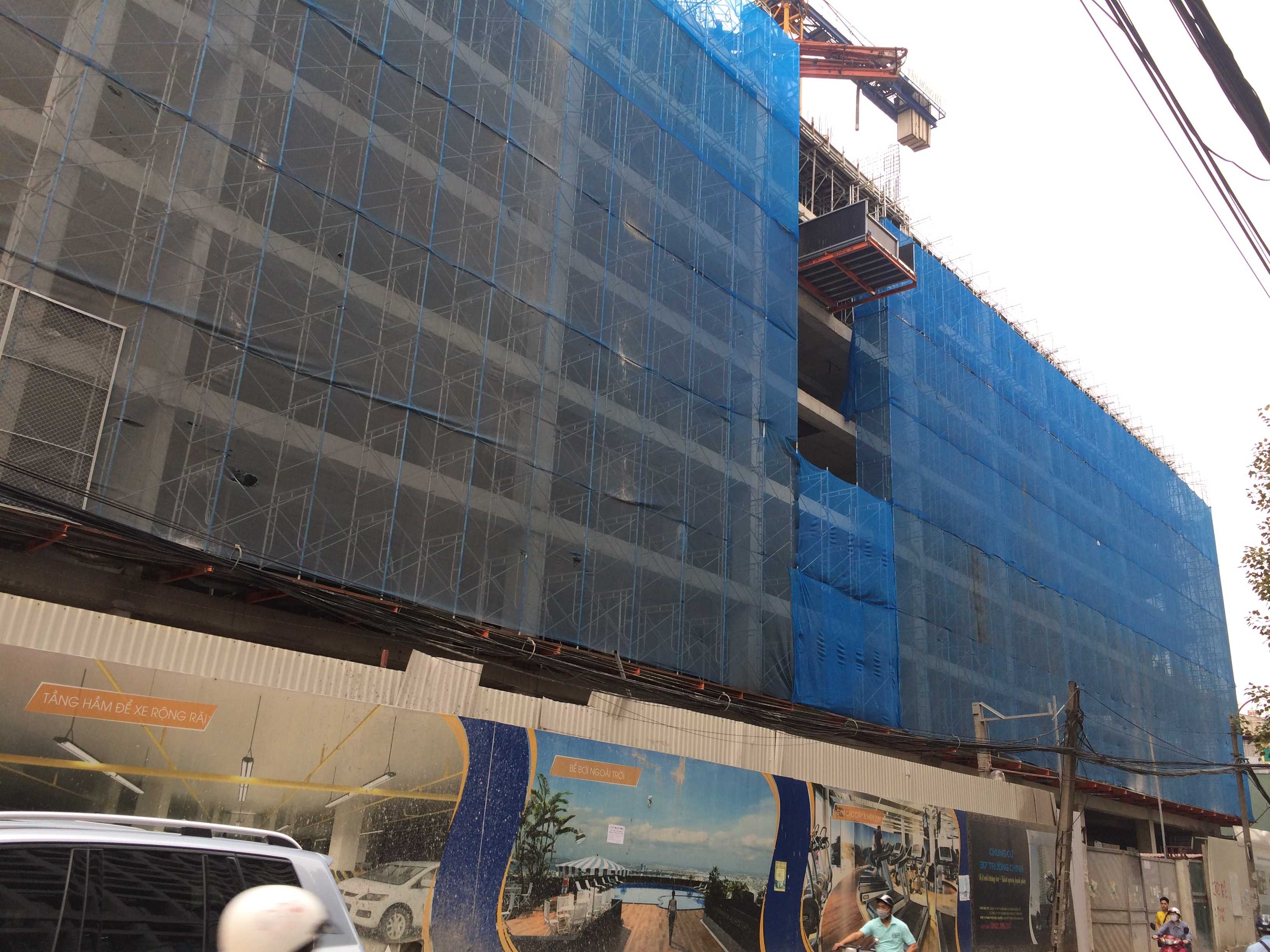 Dự án đang thi công tới mặt sàn tầng 8