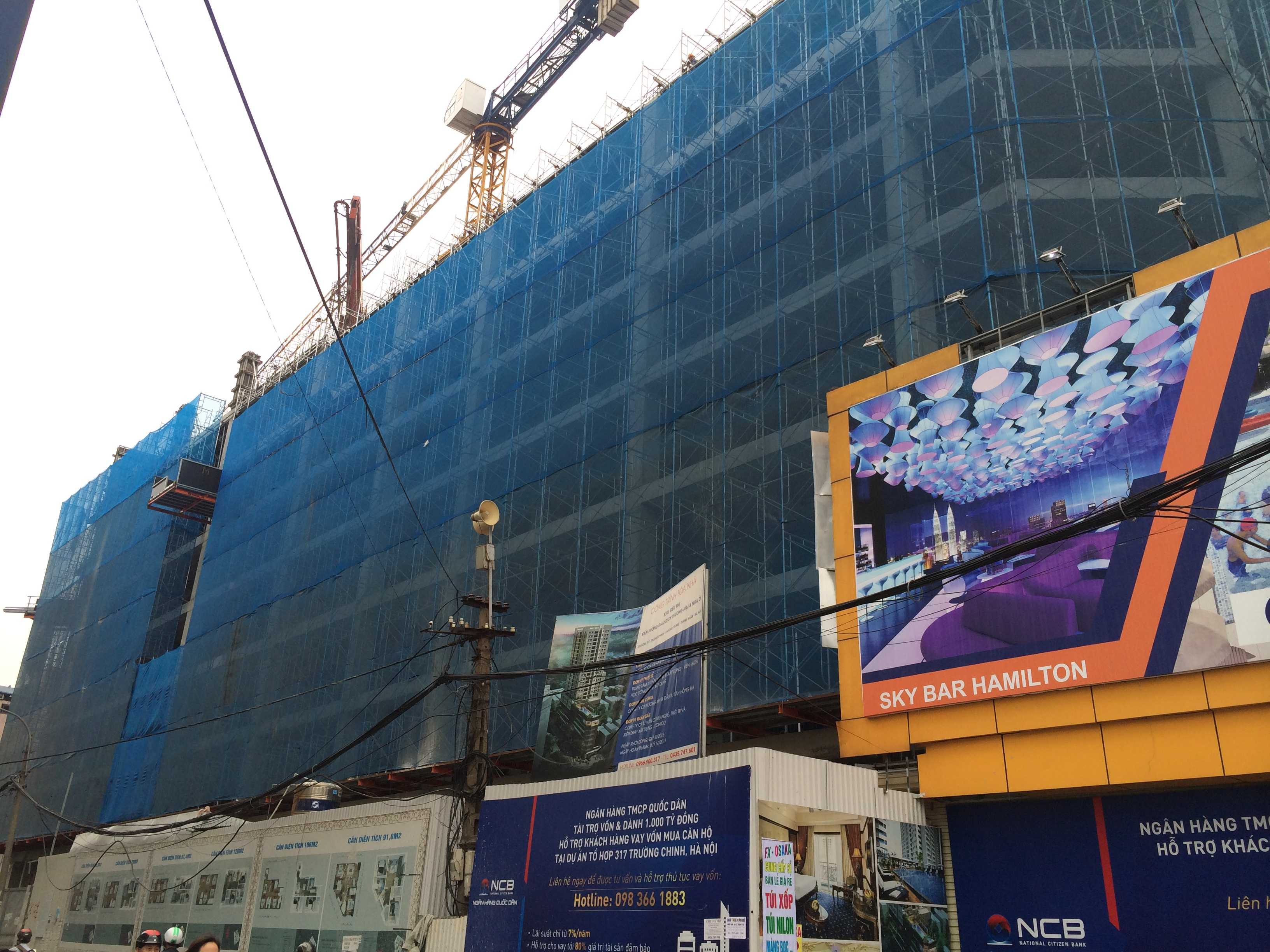 Dự án đang thi công tới mặt sàn tầng 8