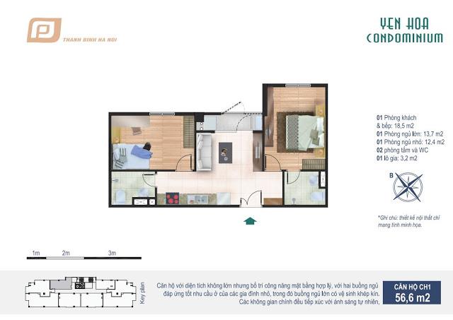 Thiết kế căn hộ CH1