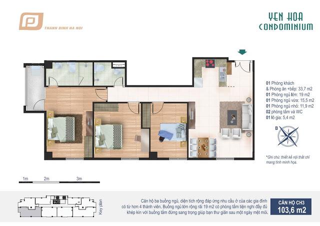 Thiết kế căn hộ CH3