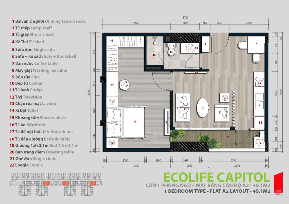 Thiết kế căn hộ A2