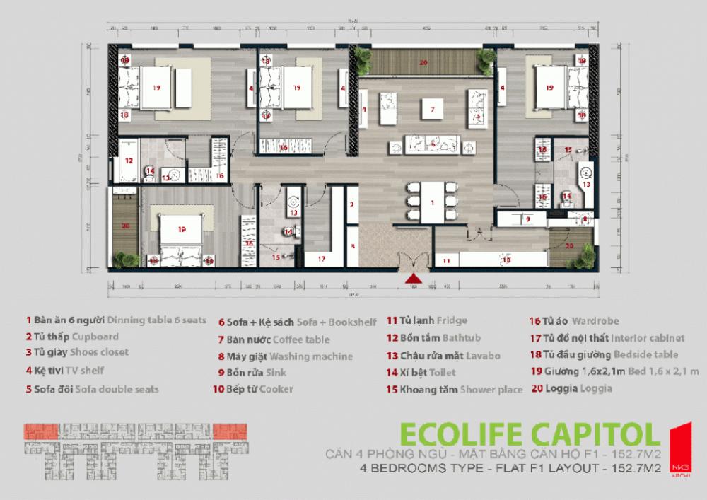 Thiết kế căn hộ F1