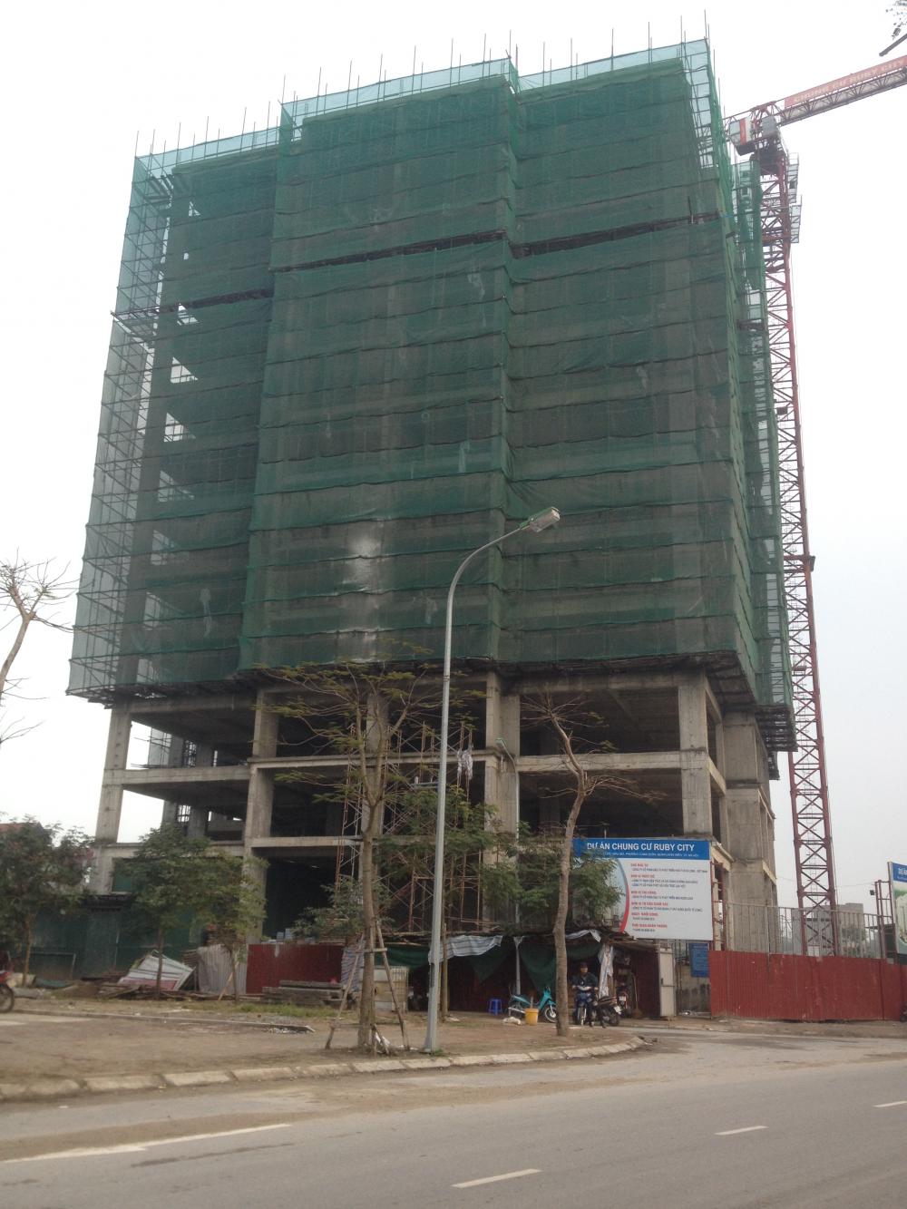 Tòa CT2 Đang thi công mặt sàn tầng 13