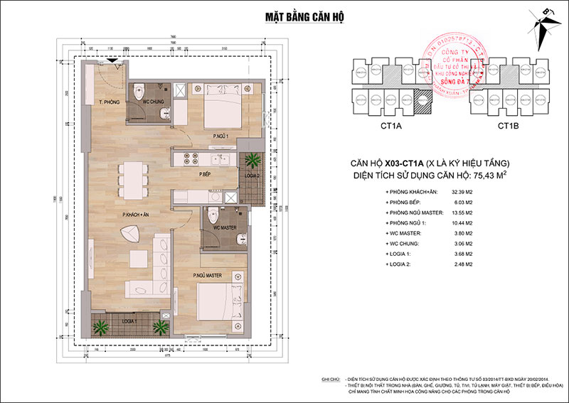 Căn hộ X03 - CT1A