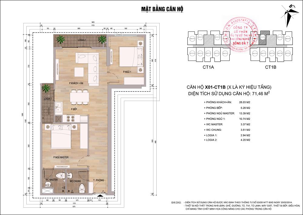 Căn hộ X01 - CT1B