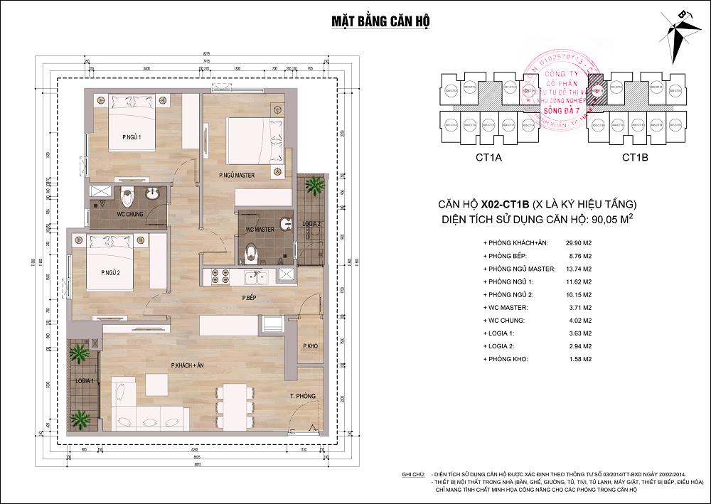 Căn hộ X02 - CT1B