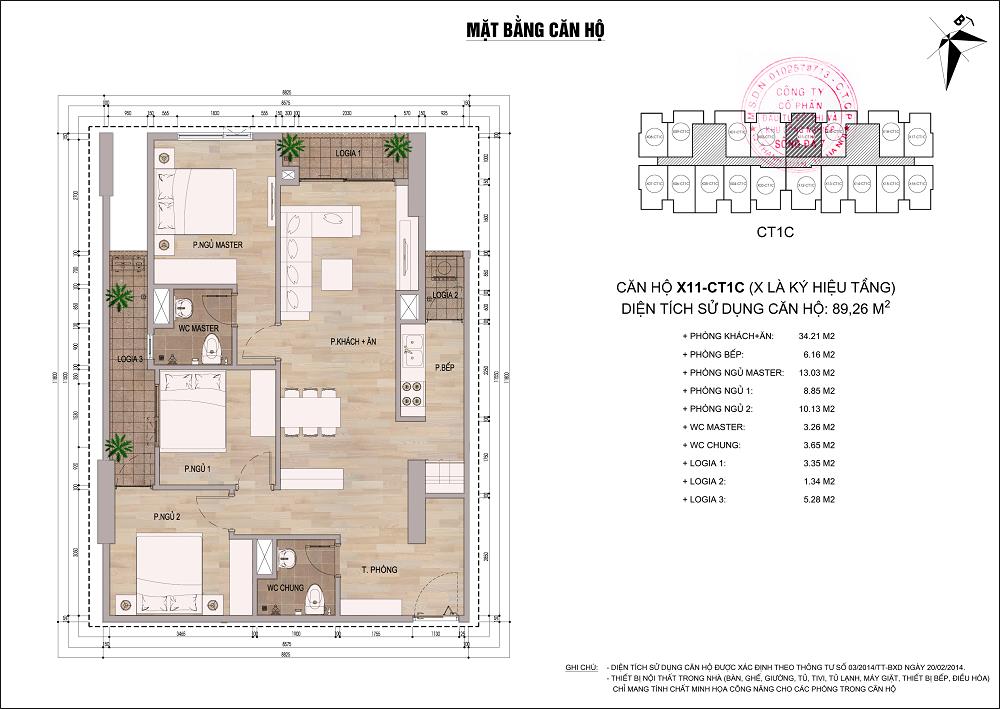 Căn hộ X011 - CT1C