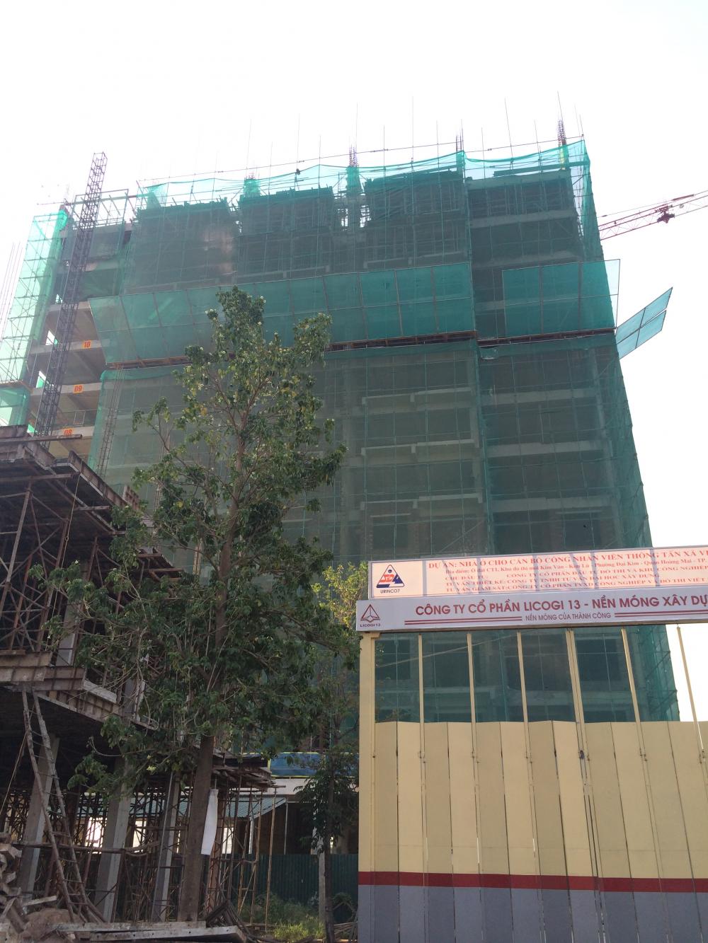 Dự án đang thi công tới mặt sàn tầng 14