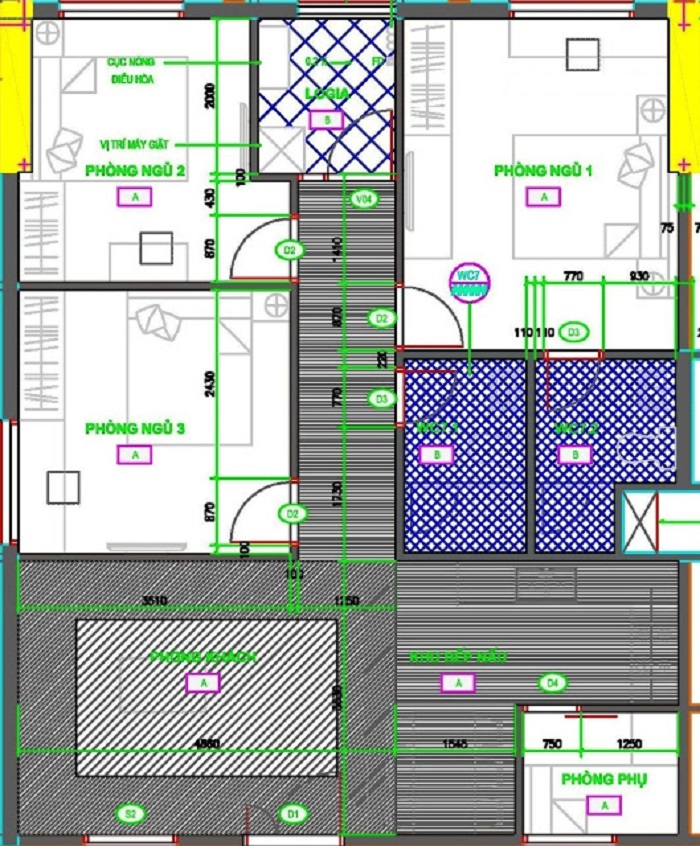Thiết kế căn hộ A4, A5