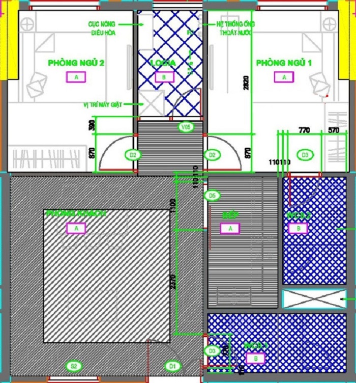 Thiết kế căn hộ B3, B8