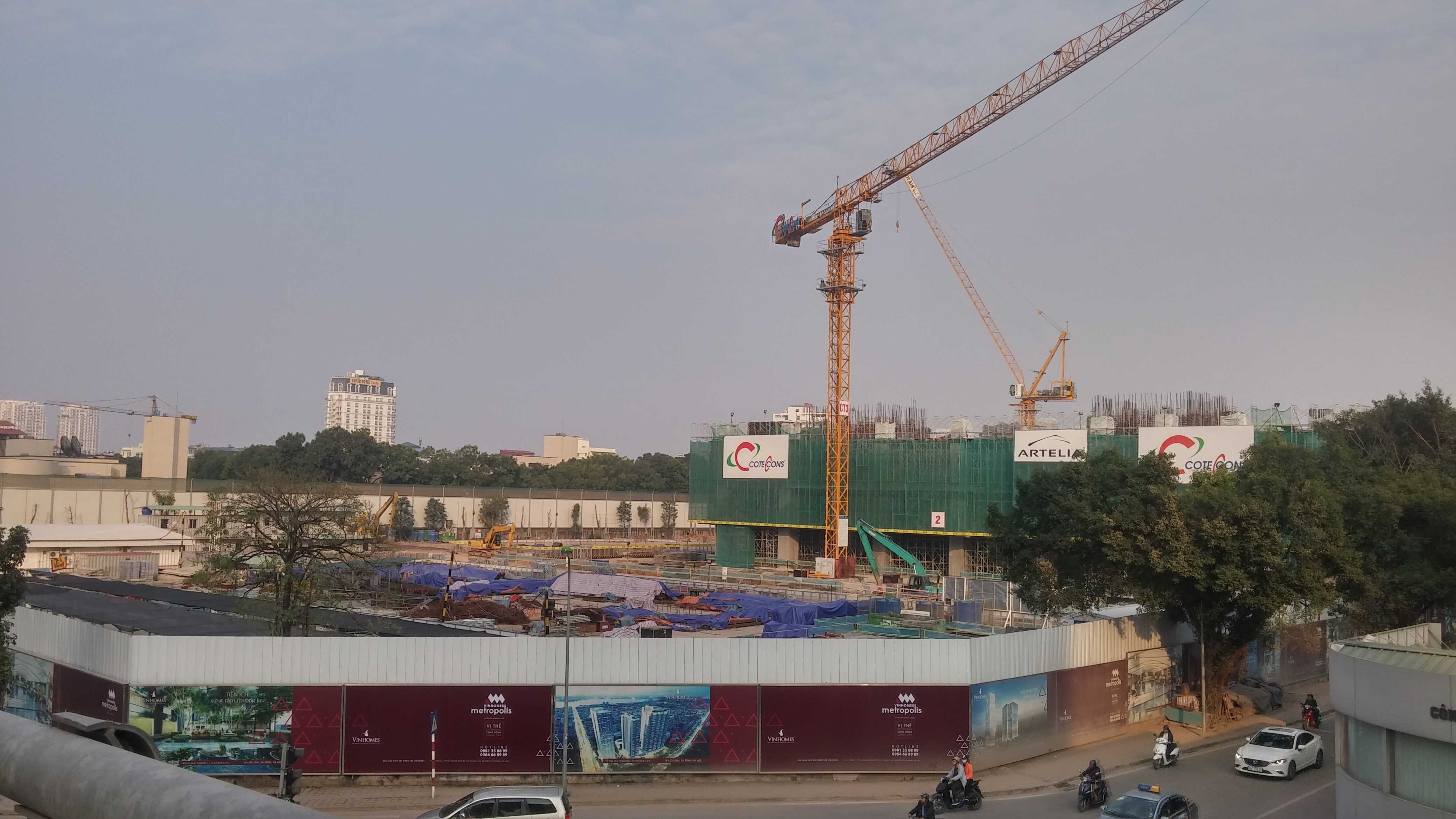 Dự án đang thi công tới mặt sàn tầng 4