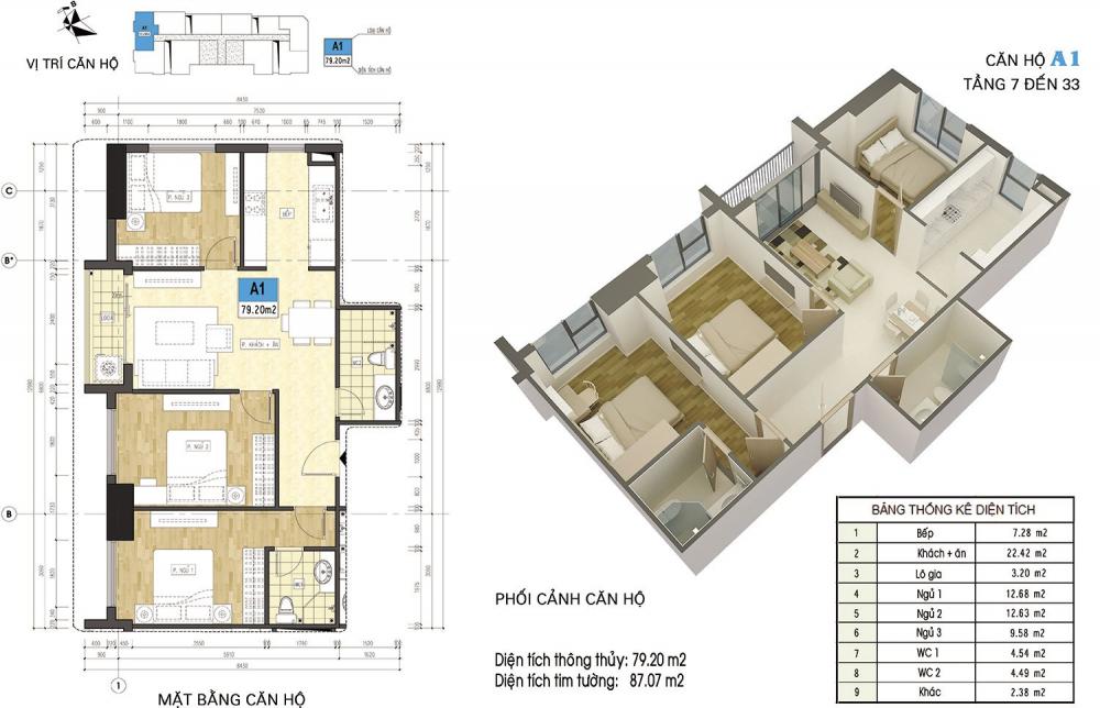 Thiết kế căn hộ A1
