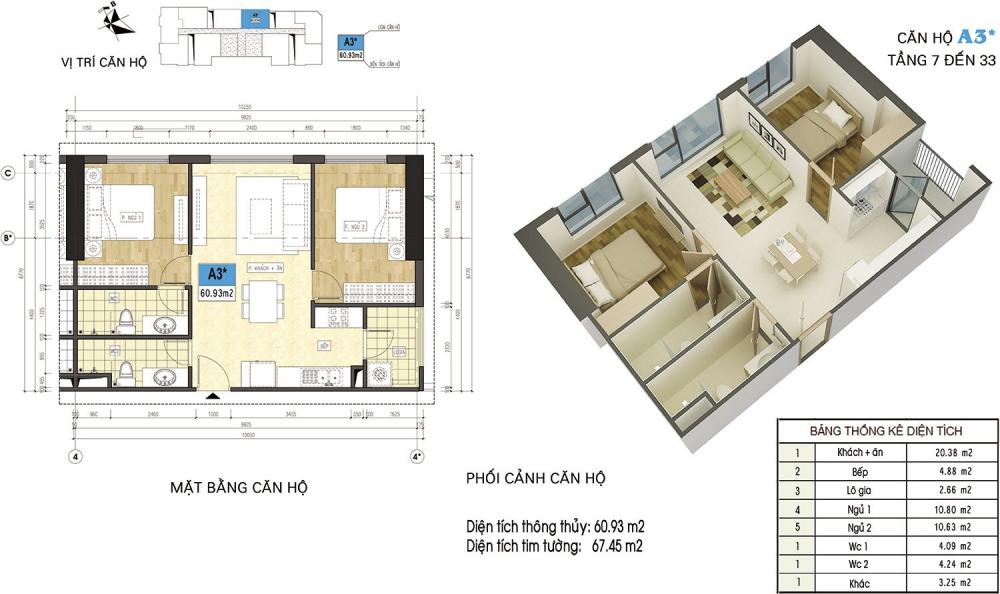 Thiết kế căn hộ A3*