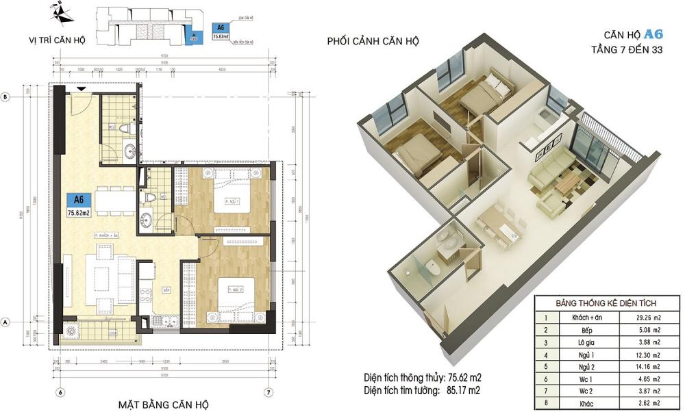 Thiết kế căn hộ A6