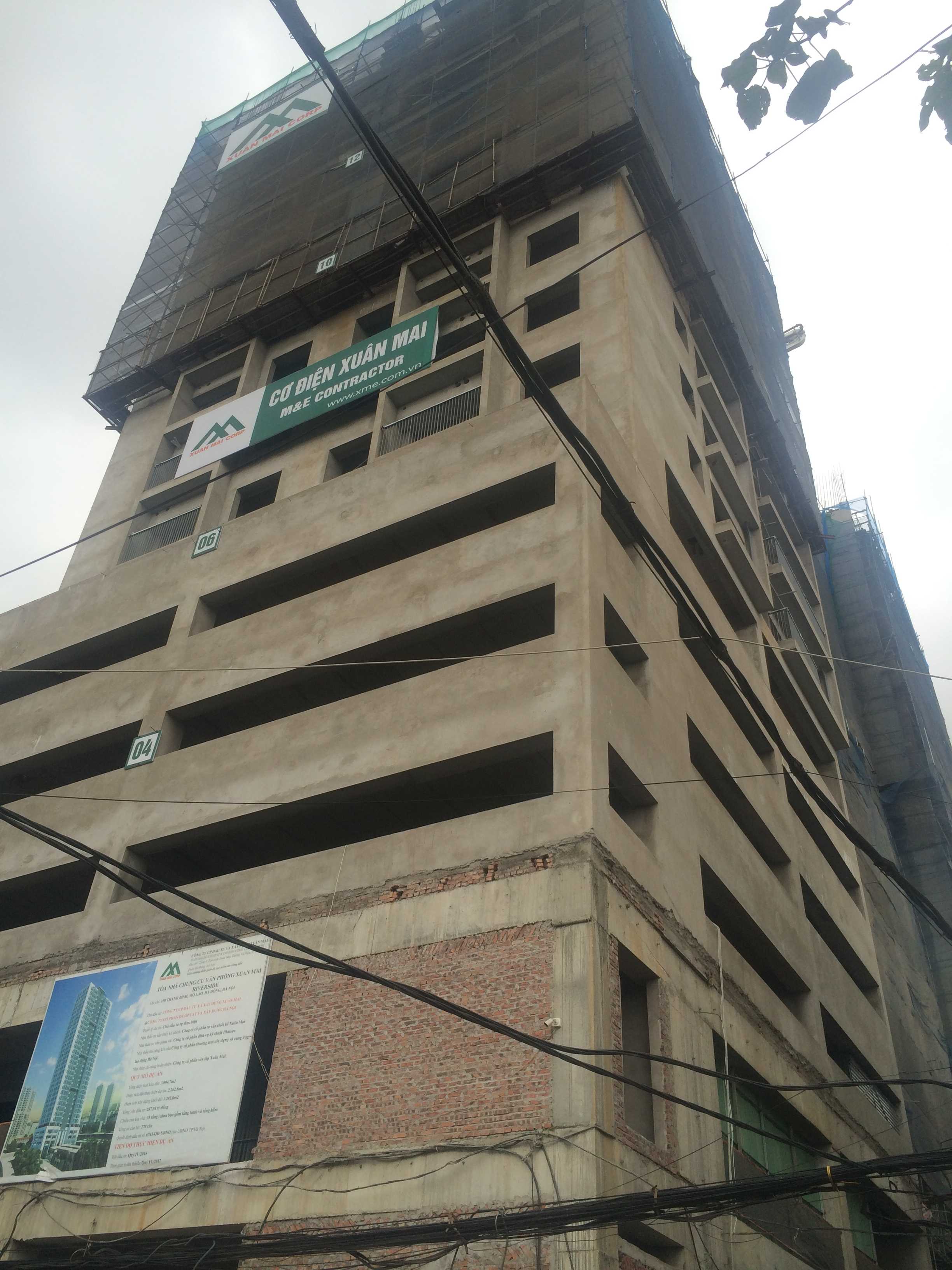 Dự án đang xây dựng mặt sàn tầng 15