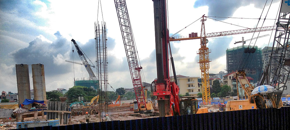 Dự án đang trong giai đoạn làm móng