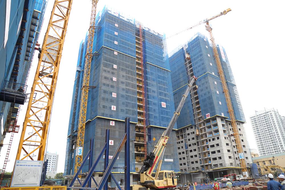 Tòa Autumn đang thi công tầng 24