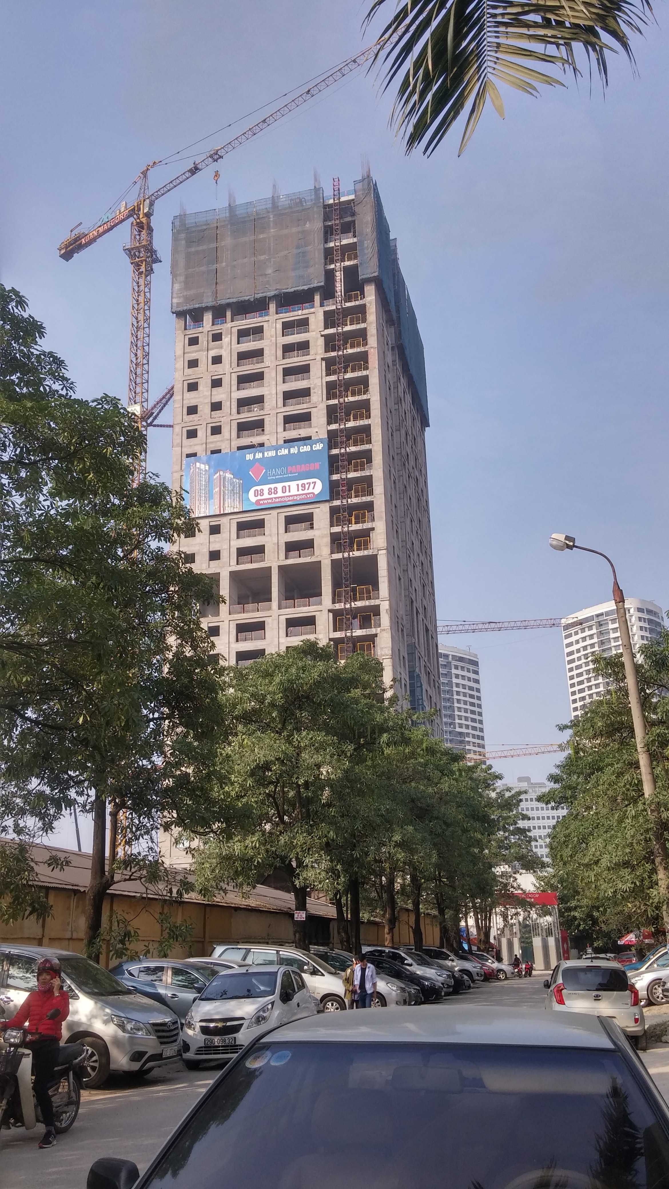 Dự án đang thi công tới mặt sàn tầng 24