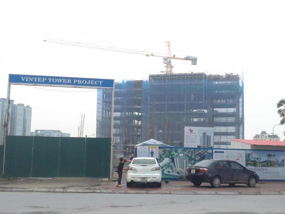 Dự án đã hoàn thiện móng, đang thi công những mặt sàn tầng đầu tiên