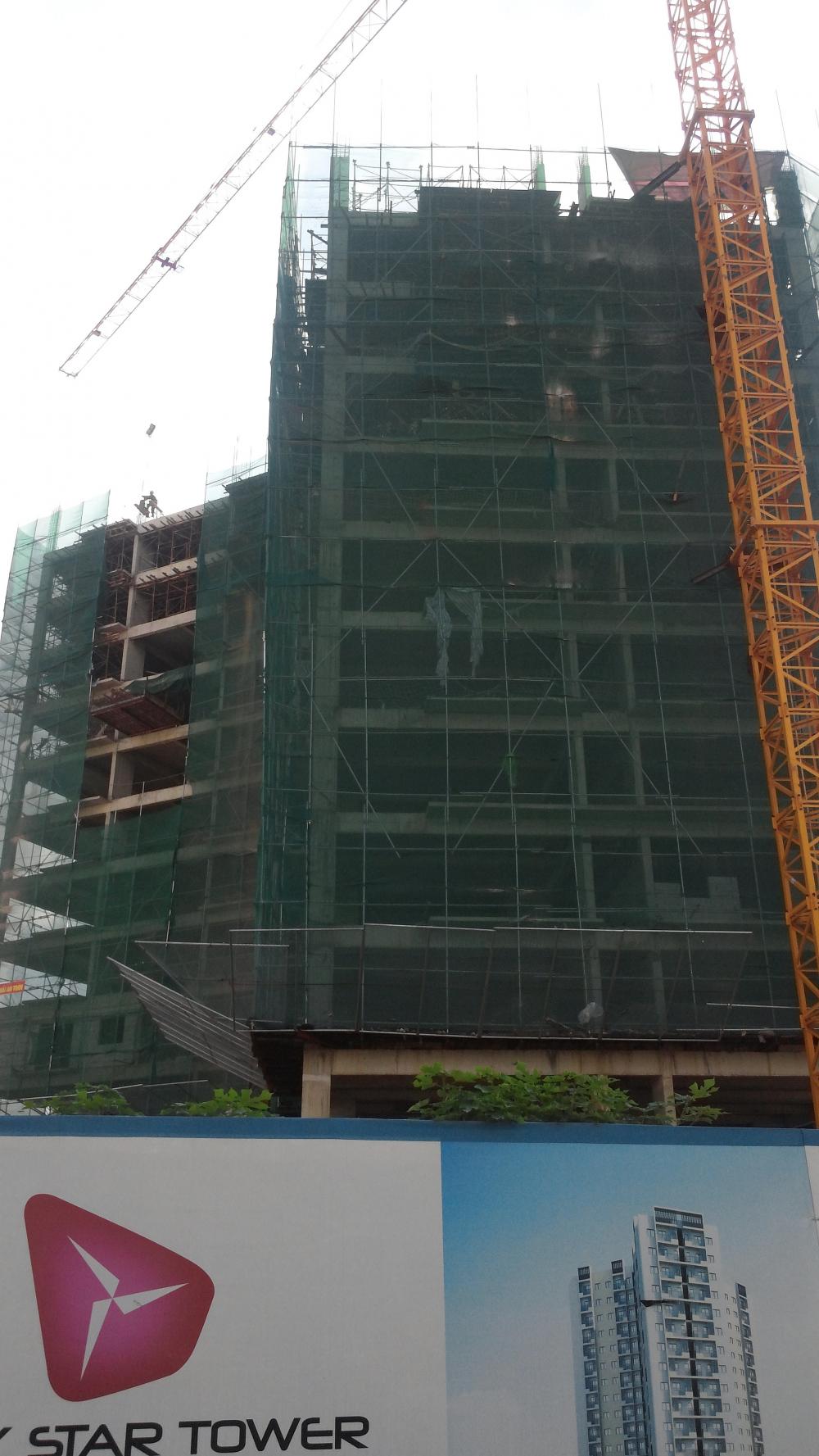 Dự án đã thi công tới mặt sàn tầng 12