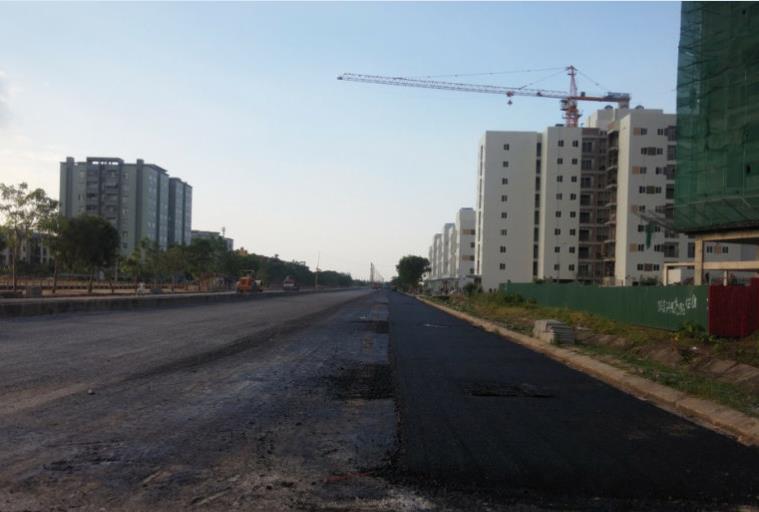 Dự án đang thi công đến tầng 13 và hoàn thiện hạ tầng