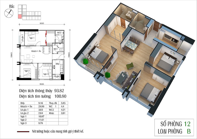 Thiết kế căn hộ 12