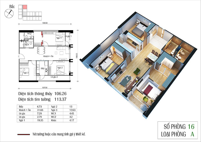 Thiết kế căn hộ 16