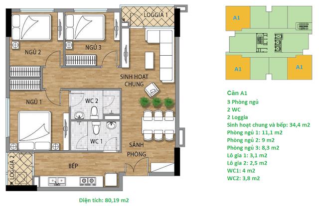 Thiết kế căn hộ A1