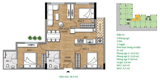 Thiết kế căn hộ C5