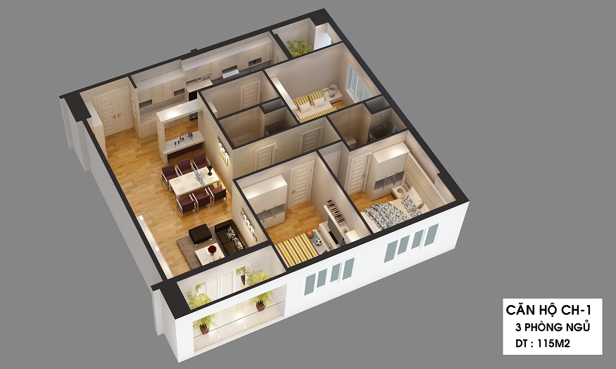Thiết kế căn hộ CH-1