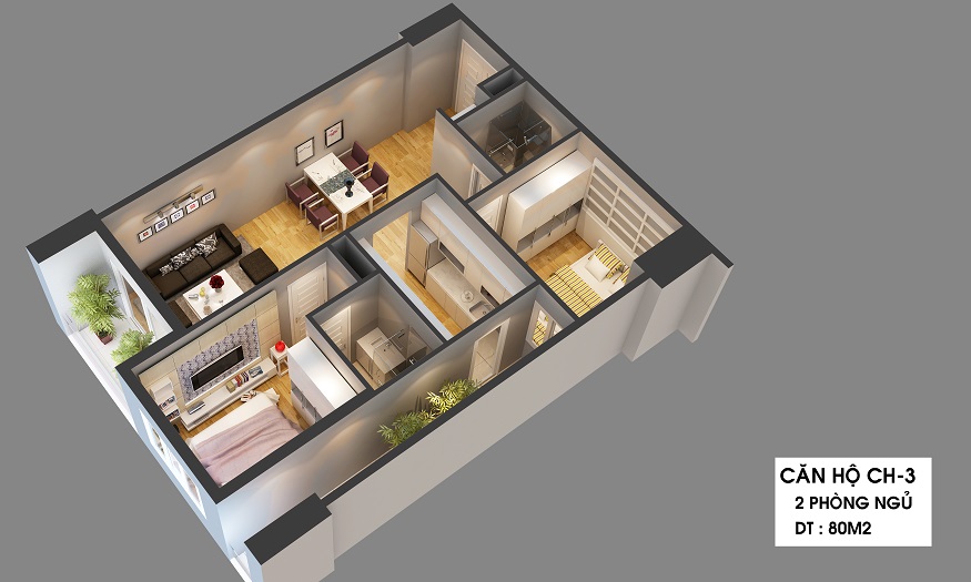 Thiết kế căn hộ CH-3