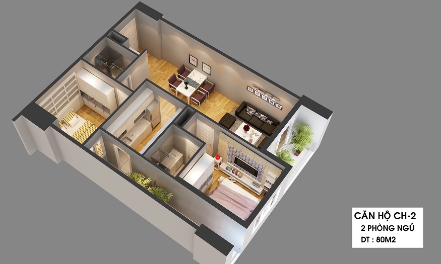 Thiết kế căn hộ CH-2