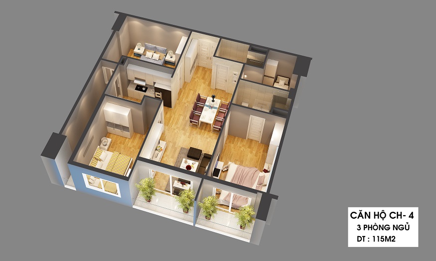 Thiết kế căn hộ CH-4