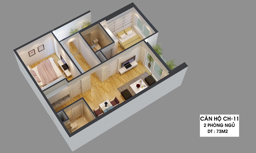 Thiết kế căn hộ CH-11