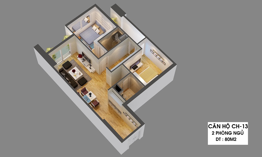 Thiết kế căn hộ CH-13
