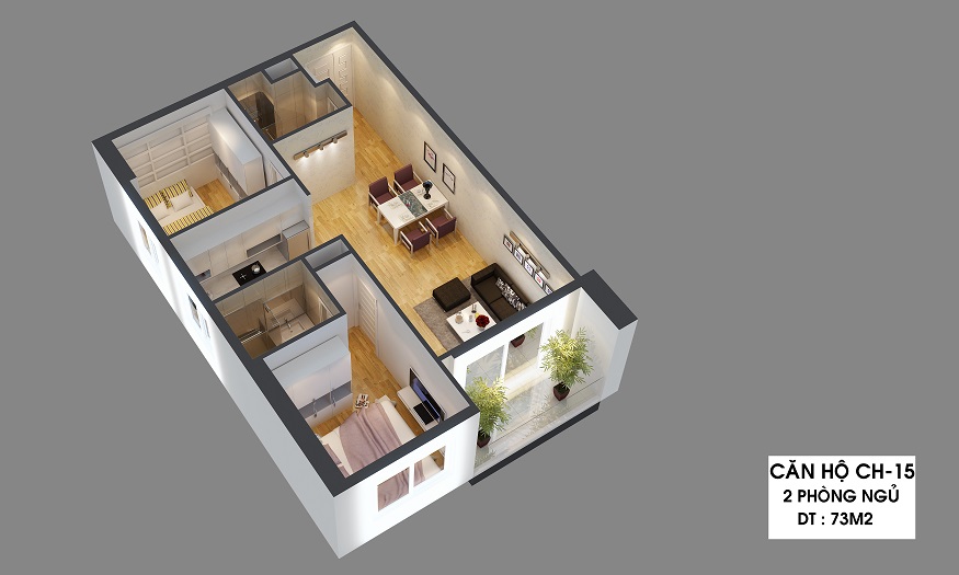 Thiết kế căn hộ CH-15