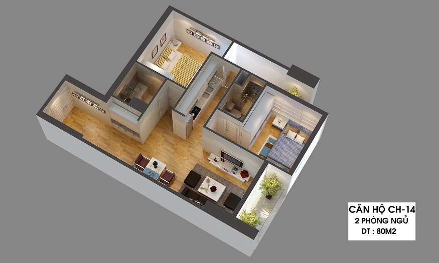Thiết kế căn hộ CH-14