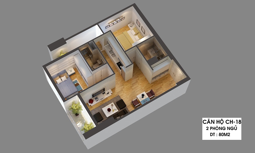 Thiết kế căn hộ CH-18