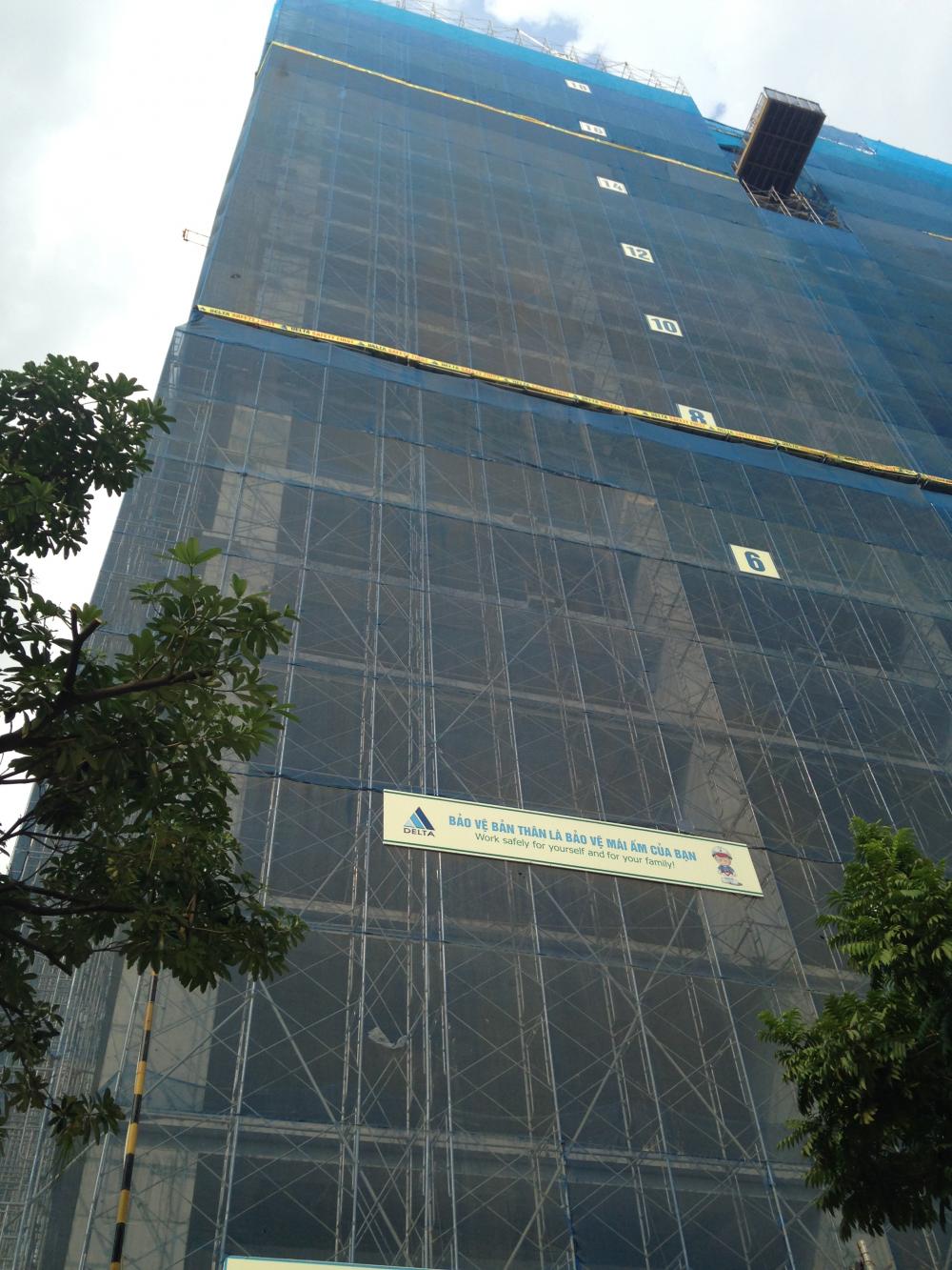 Dự án đã thi công tới mặt sàn tầng 20