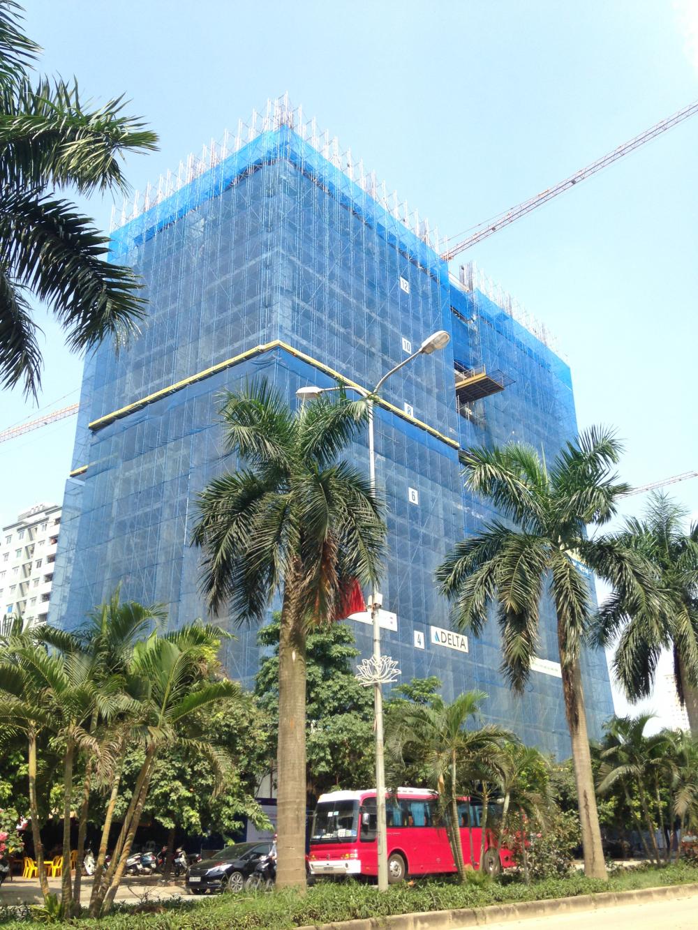 Dự án đang thi công tới mặt sàn tầng 14