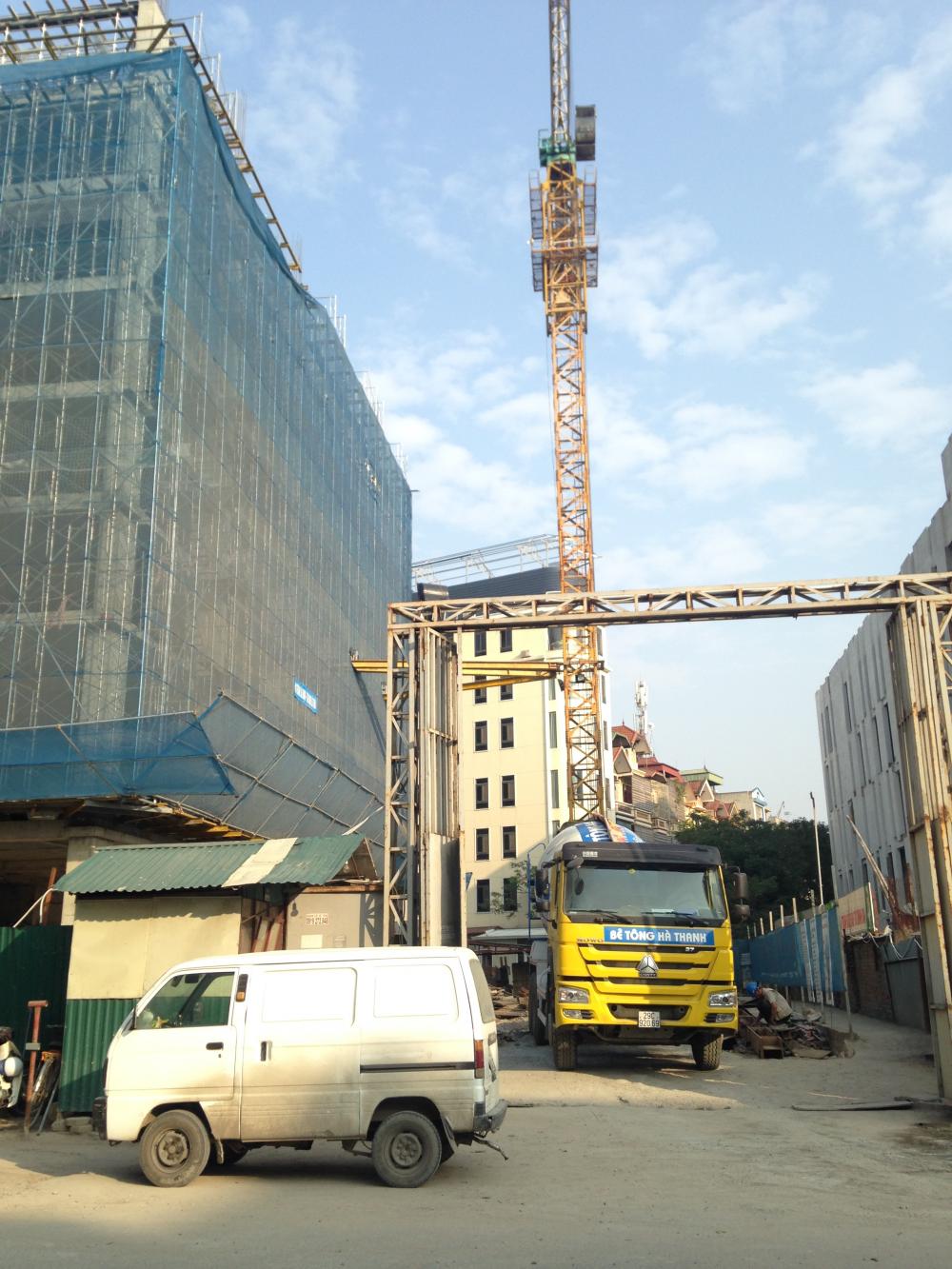 Dự án đang thi công tới mặt sàn tầng 8