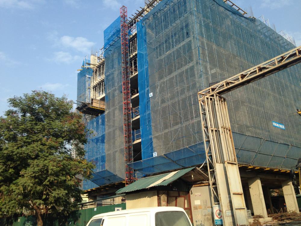 Dự án đang thi công tới mặt sàn tầng 8