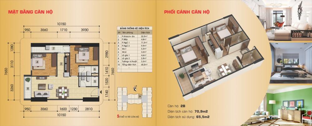 Thiết kế căn hộ 2B