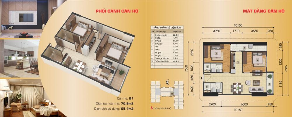 Thiết kế căn hộ 1B