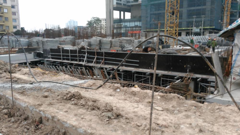 Đang hoàn thiện nốt hầm, chuẩn bị thi công mặt sàn tầng 1